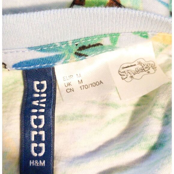 H&M Divided Nickelodeon Spongebob All over Graphic Print T-Shirt Sz Med - Picture 4 of 4